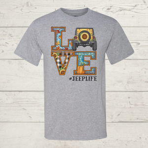 Jeep Life Sublimated Gray Tee XLarge